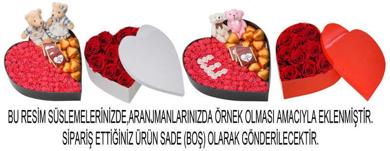 KUTU AKRİLİK KALPLİ 23x25x6,5 CM MAVİ PK:1 KL:10