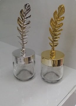 20 li Tüy Tepelikli Yuvarlak Cam Kavanoz 40 Cc