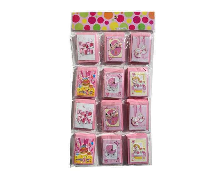 DAVETİYE 6 KARIŞIK 7x9cm PEMBE PK:120-KL:30