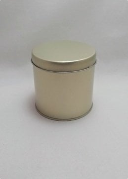 12 Li 8x6,5 Cm Gold Büyük Teneke Mum Kutusu