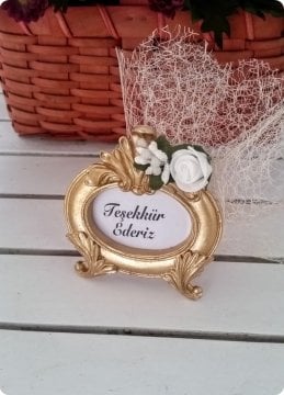 30 Adet Süslü Polyester Nikah şekeri çerçeve