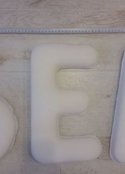 10 Cm Boyunda Tekstil Harf