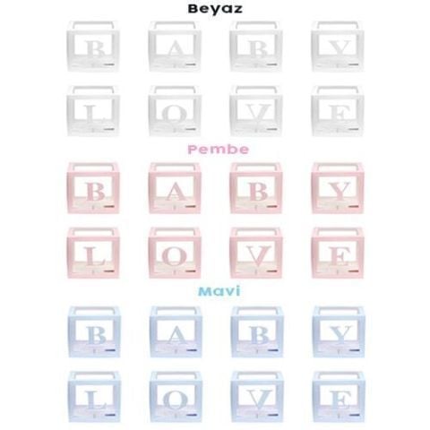 Pencereli Kutu İçin Harf (1 Adet) BEYAZ NOKTALI U