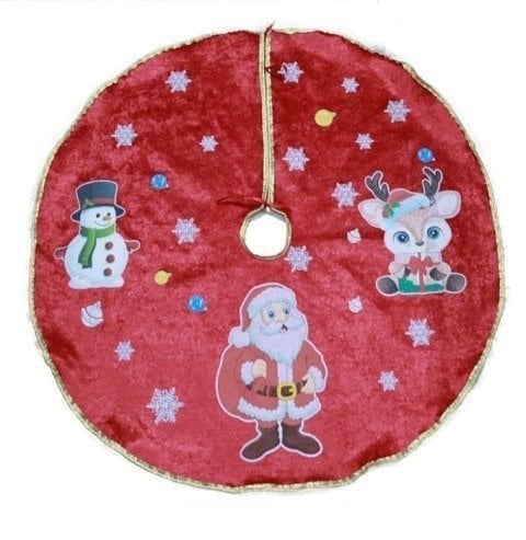 Kadife Lüks Çam Ağacı Altı Örtüsü (70cm)