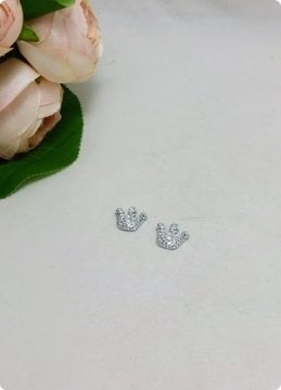 100 Lü 1 Cm Gümüş Pvc Taç Süsleme Objesi