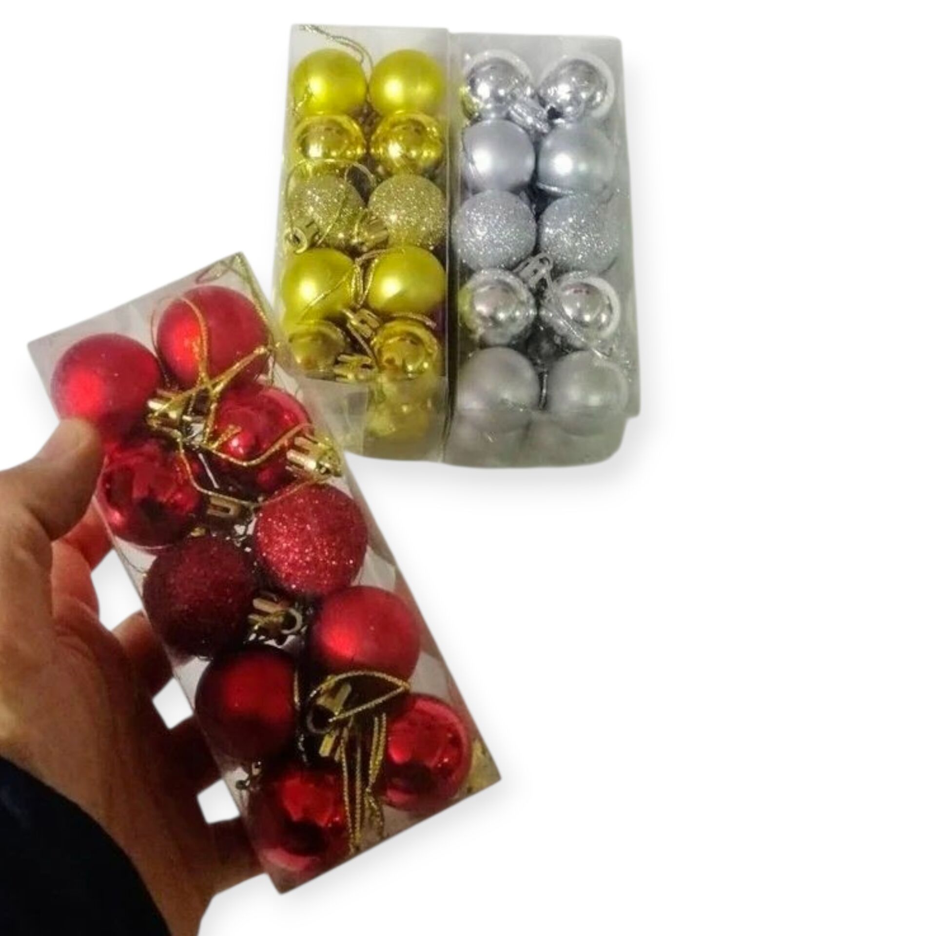 24 Lü 3 CM Cici Top Yılbaşı ağaç süsü