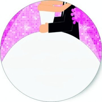 Nikah Yuvarlak etiket 1 Sayfa(54 adet)