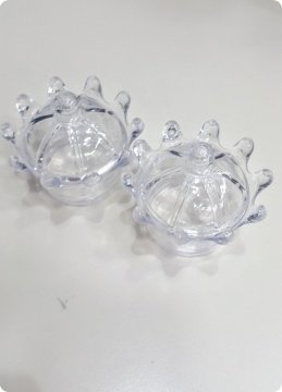 12 li Plastik Taç Şeffaf Kutu