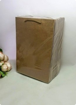 25 Li 17x25 cm Selefonlu Karton Çanta / Poşet Kraft