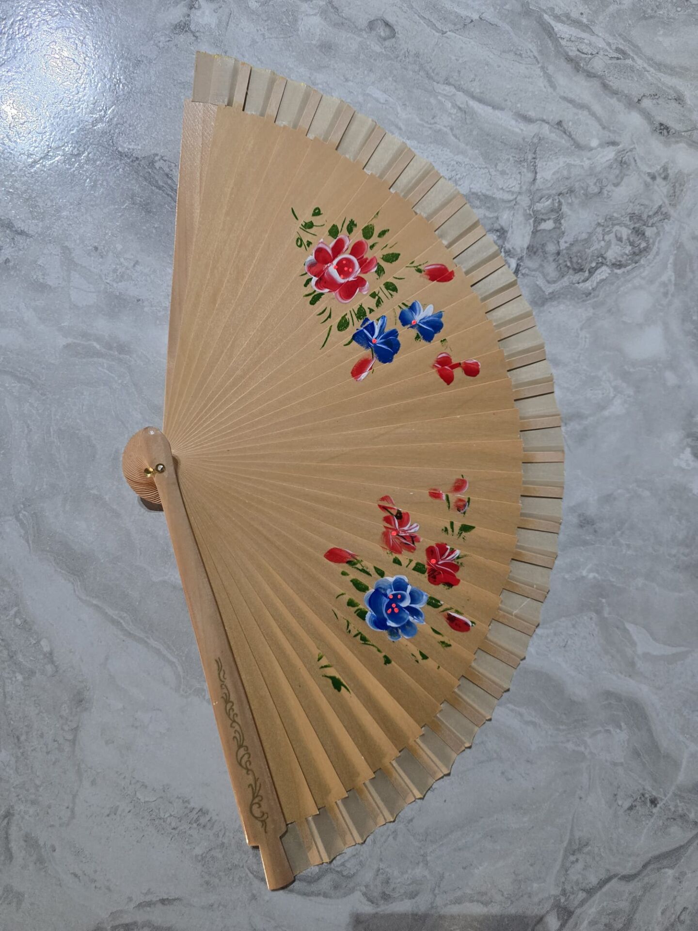 12'li Bambu Çift Taraflı Yelpaze