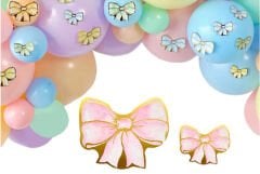 FİYONK DEKORATİF SÜS VARAKLI PEMBE SET:12 ADET