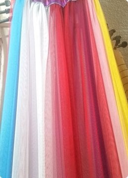 Gökkuşağı Kına Eteği / Organze Tül Etek