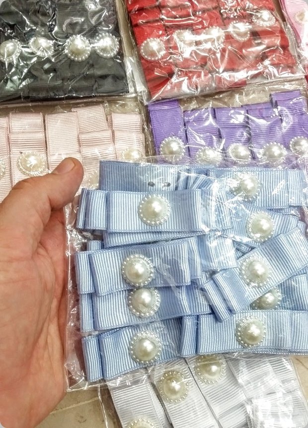20 Li 2 Cm Hazır Süslü İncili Grogren Fiyonk