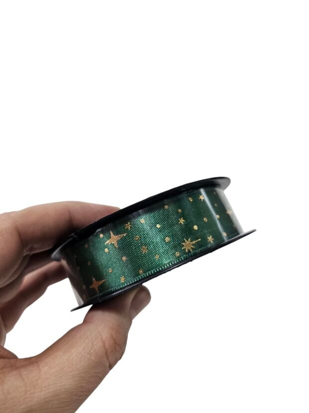 2 Cm (20 Mt.) Yıldızlı Saten Kurdele