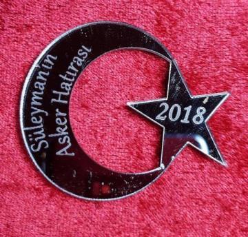 Bayrak simgeli pleksi ayna (5*4,5cm)