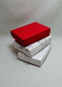 30 Lu (12x9x3 Cm) Süngerli Karton Takı Kutuları Beyaz - 30 Adet / Paket