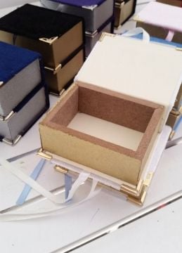 3 cm Kadife Mevlüt Kuran Kutu (Dikdötgen-Sıvama)