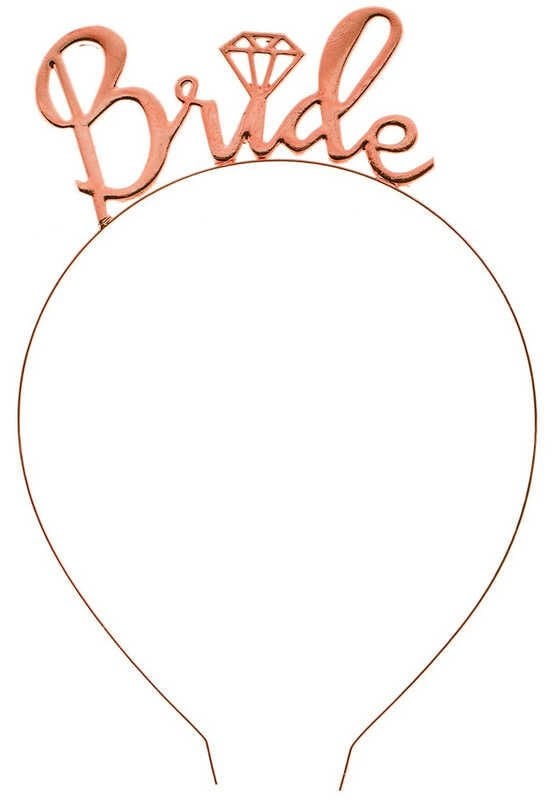 TAÇ METAL BRIDE PIRLANTALI ROSE GOLD PK:1 KL:250