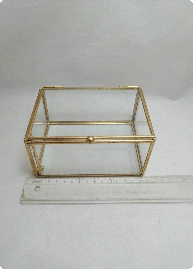 15*10*7cm Metal Kenarlı Kapaklı Küçük dikdörtgen kutu ALTIN