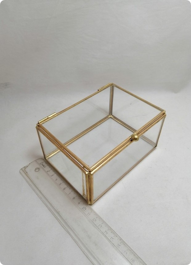 15*10*7cm Metal Kenarlı Kapaklı Küçük dikdörtgen kutu GUMUS