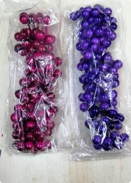 100 lü Top çiçek süs (gold,gümüş,kırmızı)