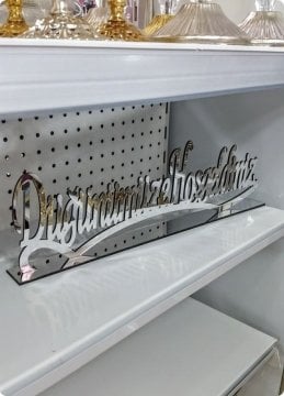 Düğünüzümüze Hoşgeldiniz Masaüstü Pleksi ayna & ahşap isimlik tabanlık