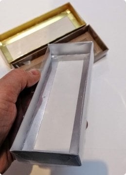 10 Lu (16x6x2 Cm) Dikdörtgen Karton Tesbih Makrome Kutuları