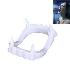 Beyaz Renk Çift Damak Takma Vampir Dişi