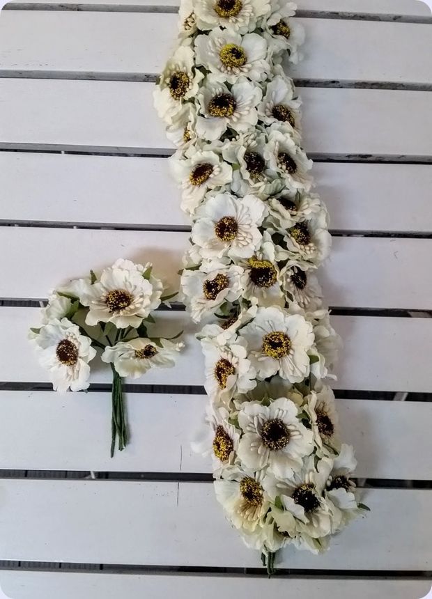 Büyük papatya (Kumaş yapay çiçek 36 lı)