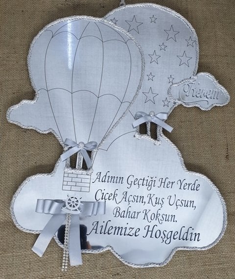 Büyük Balonlu pleksi ayna kapı süsü