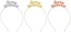 TAÇ METAL HAPPY BIRTHDAY ROSE GOLD PK:1 KL:250