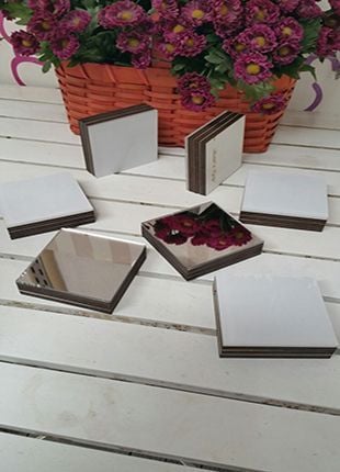 Kare Yüzük Yükselteç (2 Adet Takım)(Yükseltici) Pleksi Akrilik Ayna (kampanyalı)