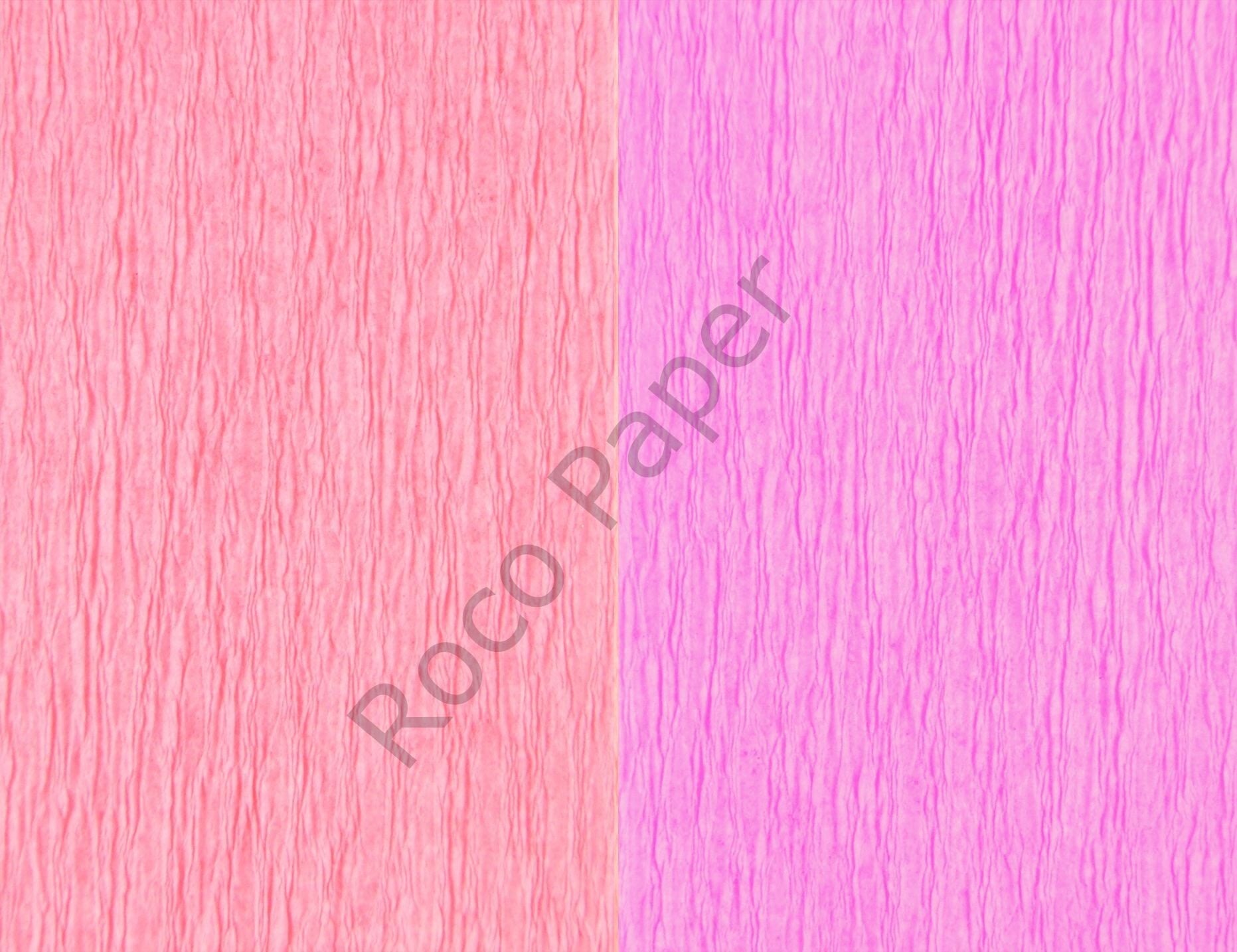 Premium Alman Çift Taraflı Krapon, Çiçek Yapım Kağıdı,90gr 25x125 Cm %130 Esneme, Açık Gül & Pembe