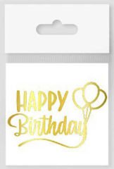 DÖVME HAPPY BIRTHDAY BALONLU VARAKLI ALTIN PK:10