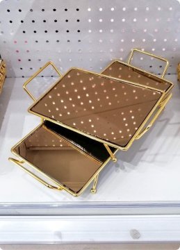 Büyük ayaklı Dikdörtgen tepsi (16*40cm)