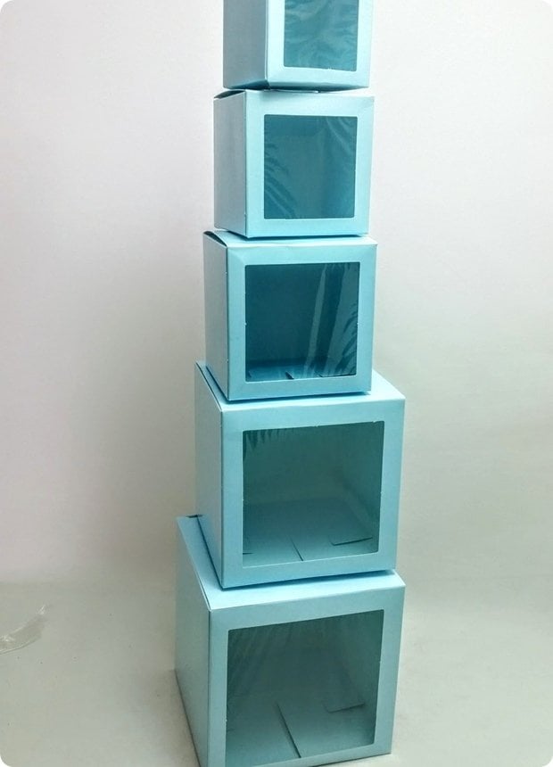 25 Li 5X5X5 cm Pencereli Küp Karton Kutu