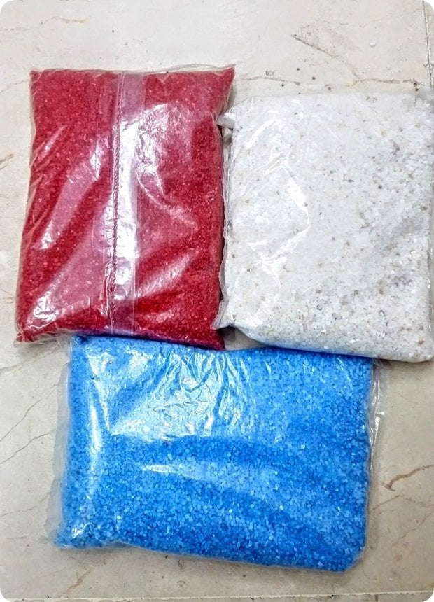 Renkli Neon Kum (1 Kg / Şişe Kumu )