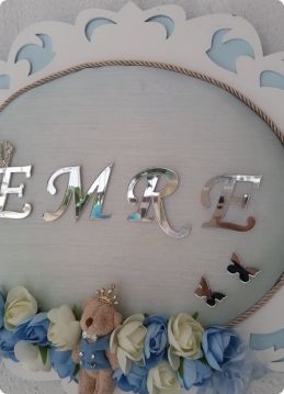 İsme Özel Ahşap Kapı süsü