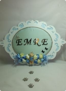 İsme Özel Ahşap Kapı süsü