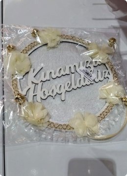 Kınamıza Hoşgeldiniz Dantelli Zilli Tef KIRMIZI