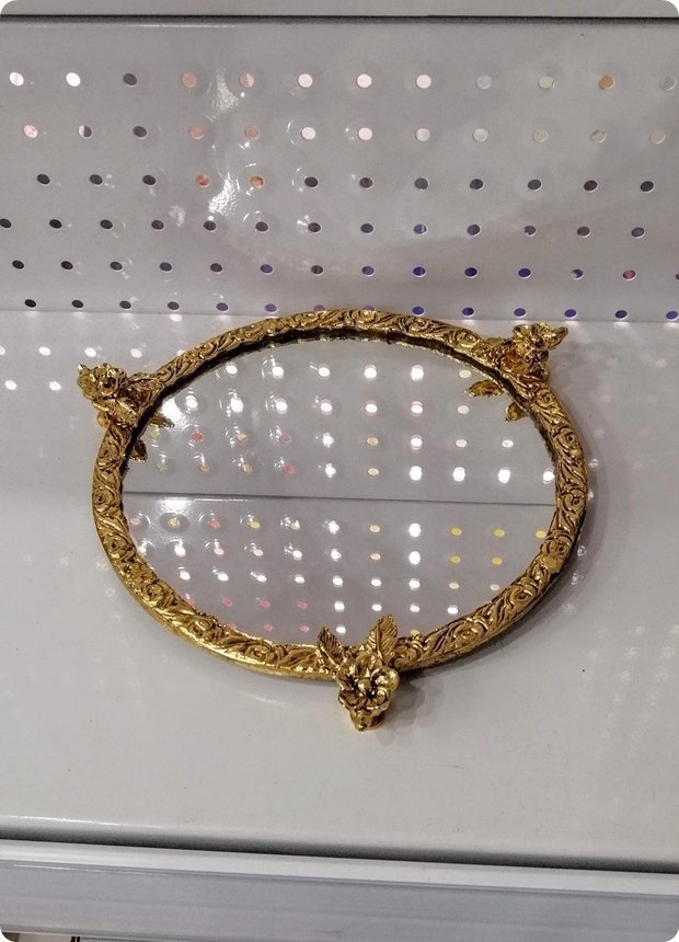 KÜÇÜK Döküm YUVARLAK Çiçekli Yüzük tepsi