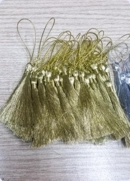 100 lü Yaldızlı Simli Püskül