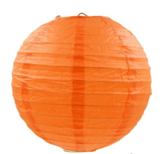 Turuncu Renk Kağıt Süs Japon Fener Dekorasyon Asma Süs 30 Cm