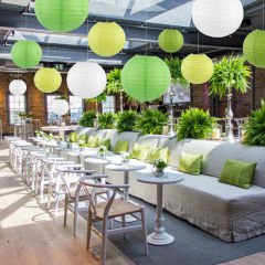 Turuncu Renk Kağıt Süs Japon Fener Dekorasyon Asma Süs 30 Cm