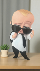 Çift taraf baskılı Patron bebek& boss baby figür(5 adet)
