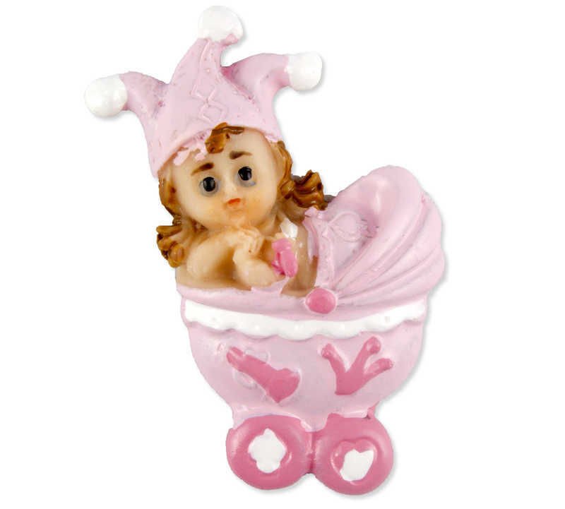 BEBEK PUSETLİ VE ŞAPKALI MAGNET PEMBE P20-720