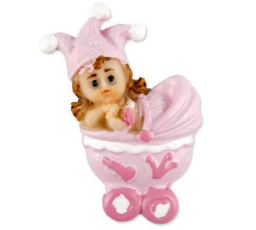 BEBEK PUSETLİ VE ŞAPKALI MAGNET PEMBE P20-720