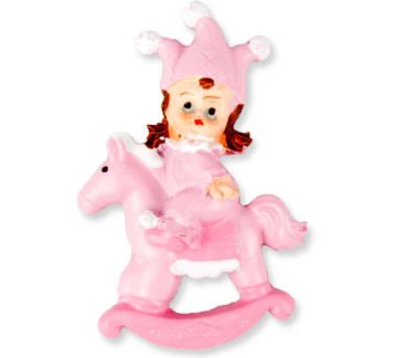 BEBEK ATLI ŞAPKALI MAGNET PEMBE P20-720