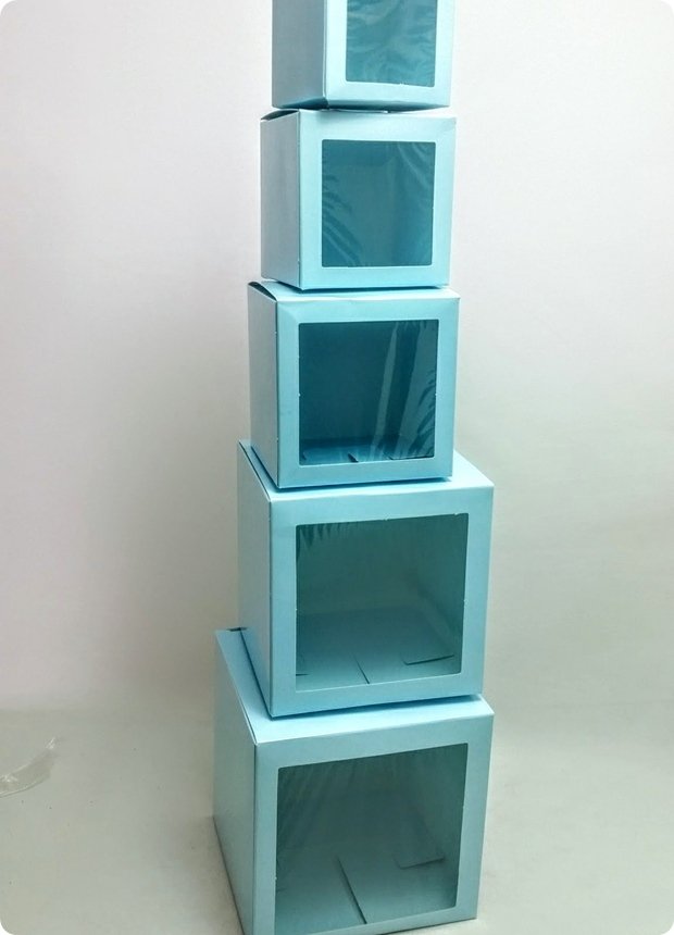 25 Li 7X7X7 cm Pencereli Küp Karton Kutu