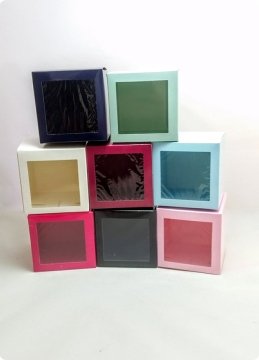 25 Li 7X7X7 cm Pencereli Küp Karton Kutu